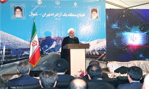 روحانی: تحریم‌ها بر اراده ما در احداث آزادراه تهران - شمال تاثیر نداشت