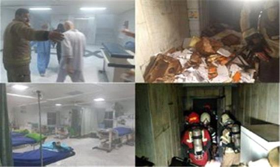 مهار آتش در بیمارستان نفت در خیابان حافظ + عکس
