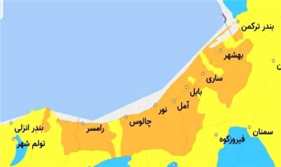 وضعیت کرونایی هفت شهرستان مازندران زرد شد
