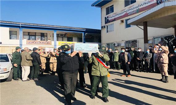 رامسری‌ها از پیکر مطهر 2 شهید گمنام دفاع مقدس استقبال کردند