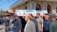 تشییع پیکر جانباز شهید محمود دولت آبادی در ساری