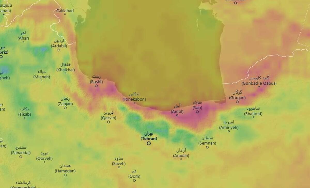 گرمای بی‌سابقه در شمال ایران؛ در رشت کولرها روشن شد