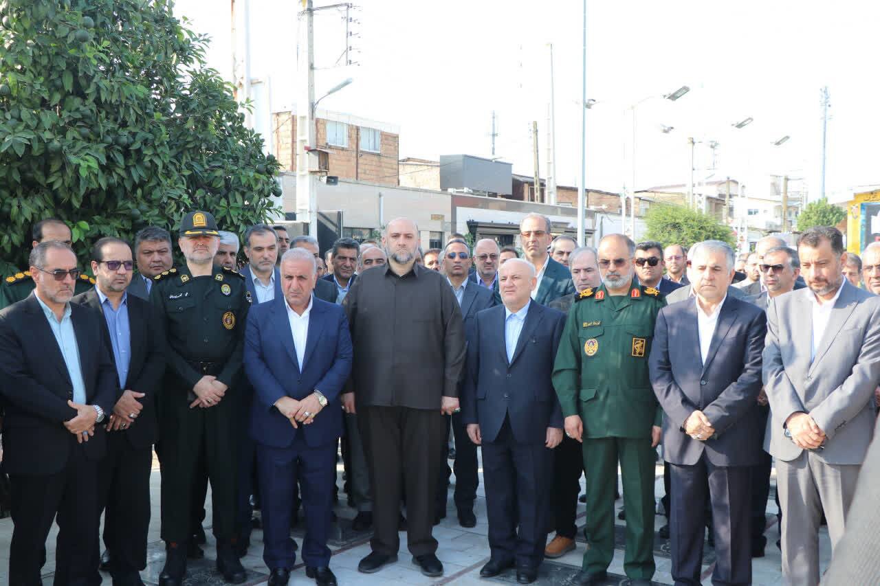 ادای احترام مدیران دستگاه‌های اجرایی مازندران به مقام شهدا