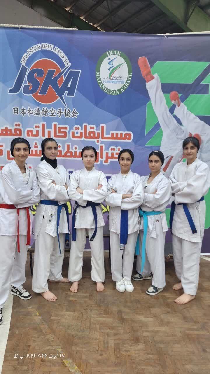 کسب هفت نشان طلا رقابت‌های کاراته قهرمانی کشور توسط دختران مازنی